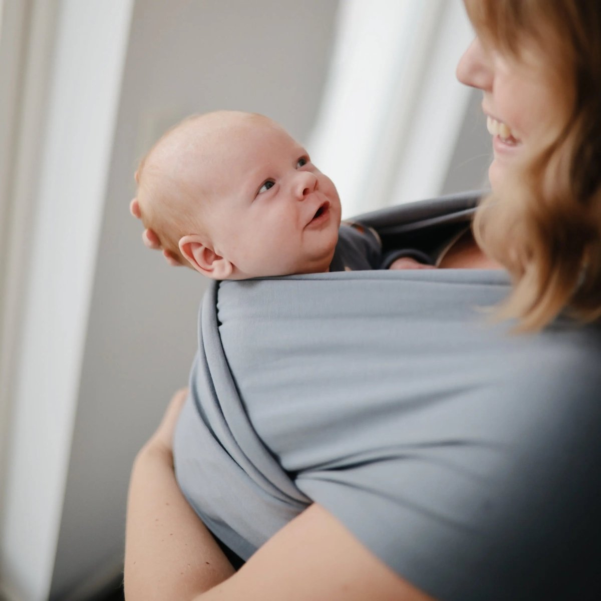 Mushie Organic Cotton Baby Wrap for Bonding and Comfort with Built - In Pocket - Everetts Place Boutique - 