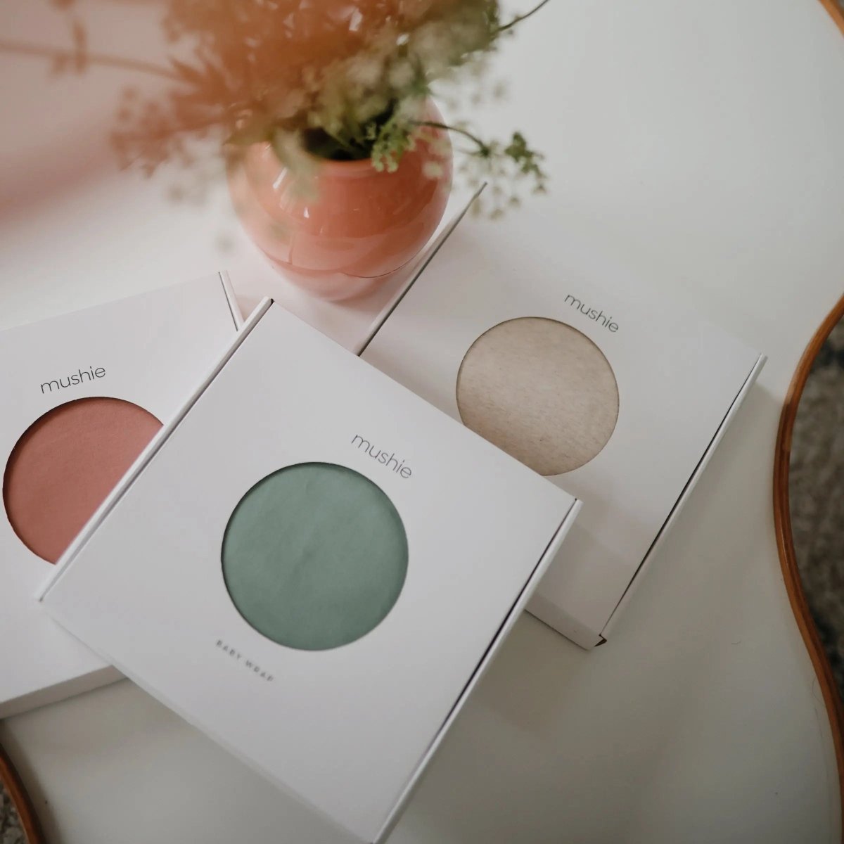 Mushie Organic Cotton Baby Wrap for Bonding and Comfort with Built - In Pocket - Everetts Place Boutique - 