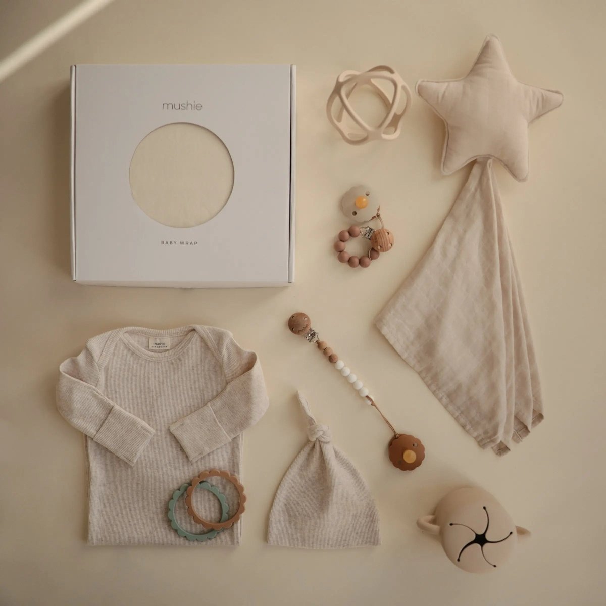 Mushie Organic Cotton Baby Wrap for Bonding and Comfort with Built - In Pocket - Everetts Place Boutique - 