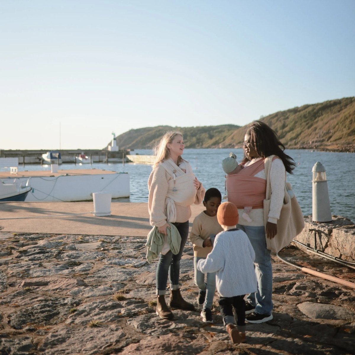 Mushie Organic Cotton Baby Wrap for Bonding and Comfort with Built - In Pocket - Everetts Place Boutique - 