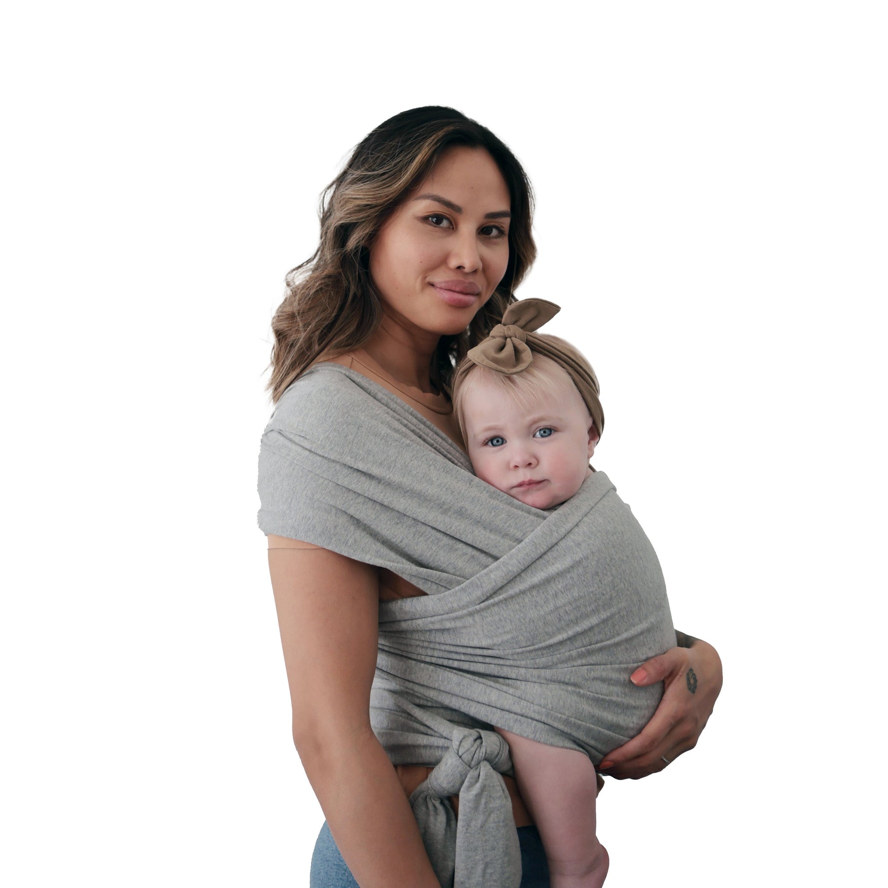 Mushie Organic Cotton Baby Wrap for Bonding and Comfort with Built - In Pocket - 