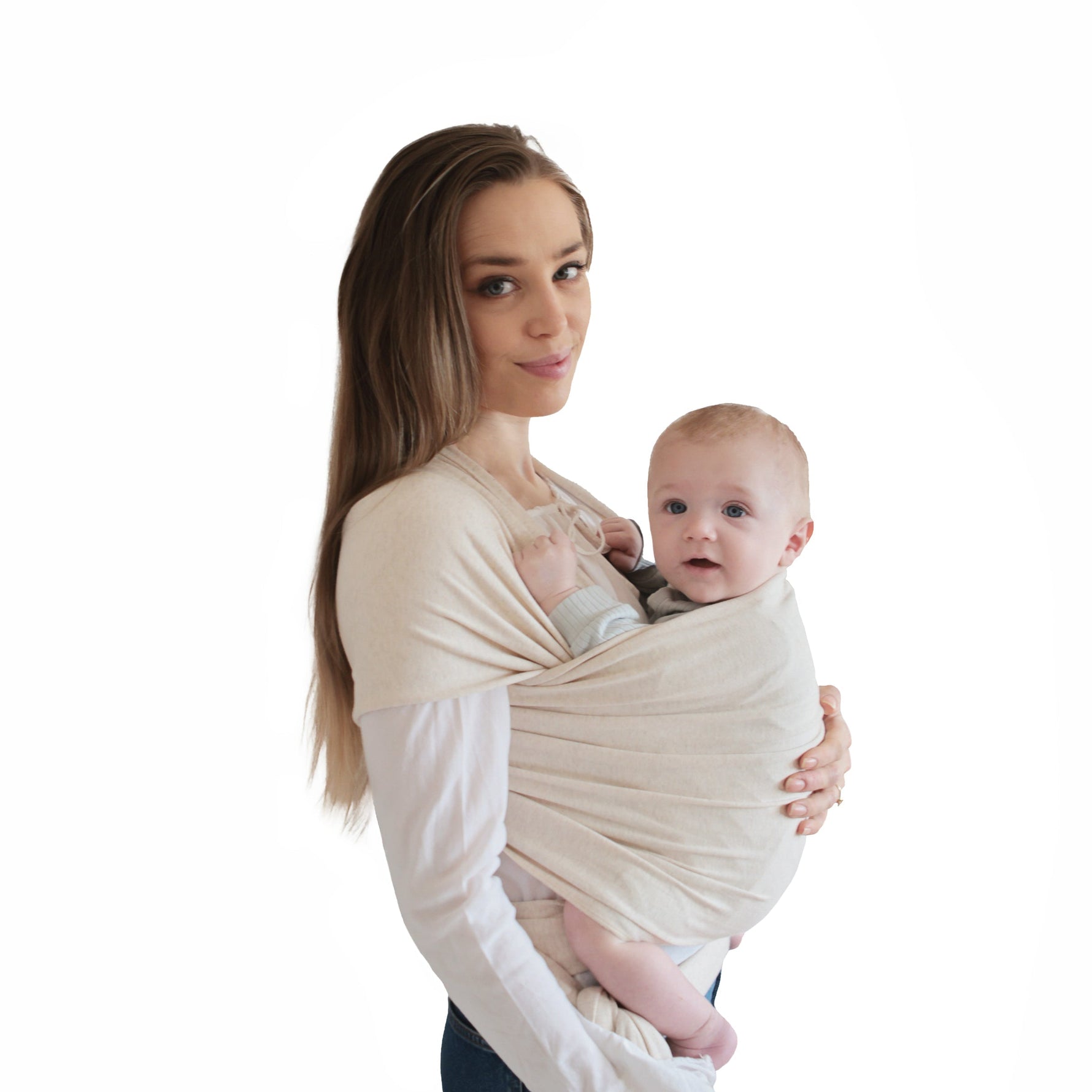 Mushie Organic Cotton Baby Wrap for Bonding and Comfort with Built - In Pocket - 