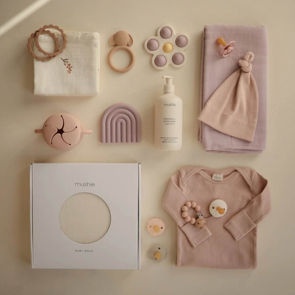 Mushie Organic Cotton Baby Wrap for Bonding and Comfort with Built - In Pocket - Everetts Place Boutique - 