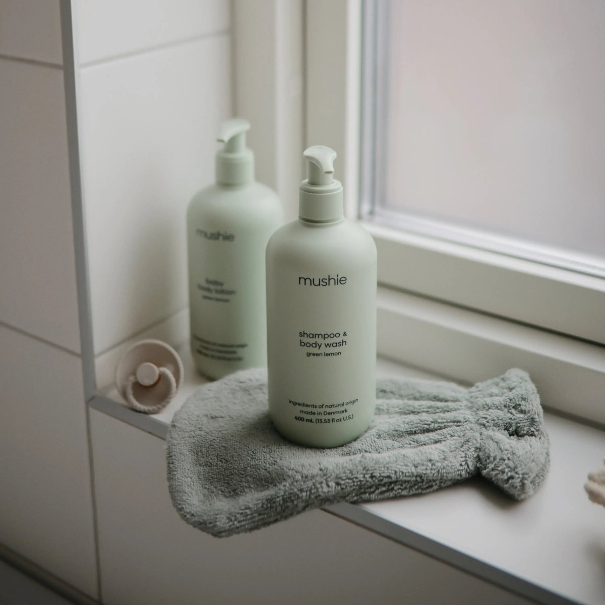 Mushie Organic Cotton Bath Mitt for Babies and Toddlers Extra Soft and Absorbent - Everetts Place Boutique - 