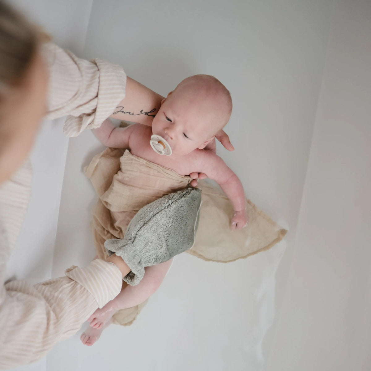 Mushie Organic Cotton Bath Mitt - 