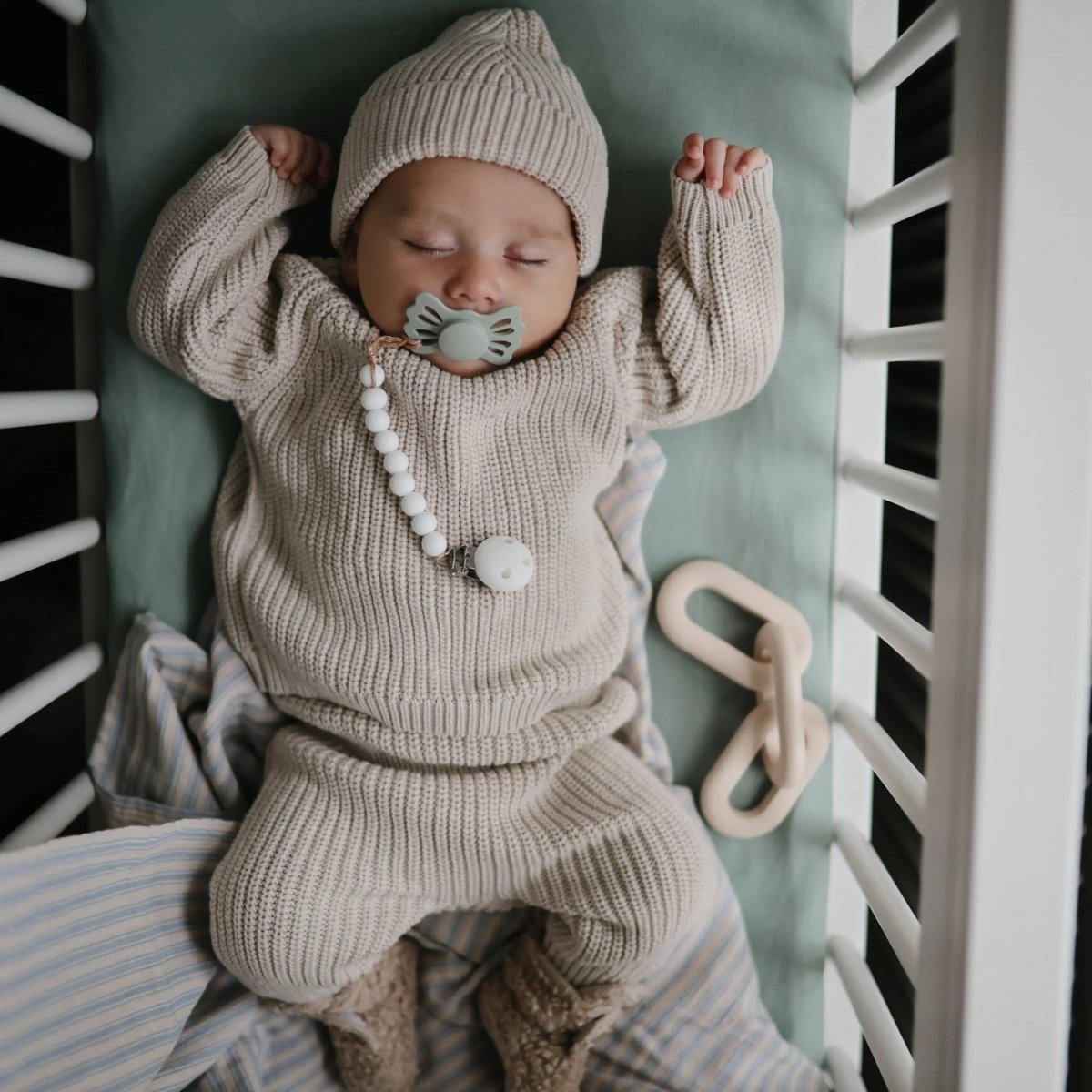 Mushie Organic Cotton Chunky Knit Sweater for Baby - 
