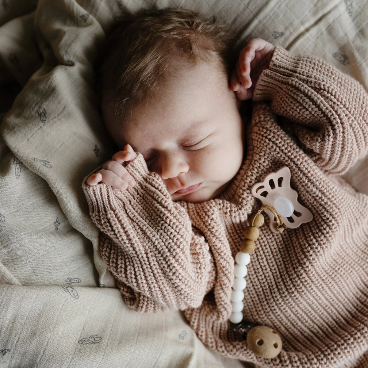 Mushie Organic Cotton Chunky Knit Sweater for Baby - 