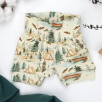 Earthy Organic Cotton High Waist Baby Shorts, Everett - 