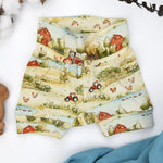 Earthy Organic Cotton High Waist Baby Shorts, Ranger - 