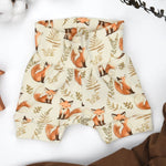 Earthy Organic Cotton High Waist Baby Shorts, Rusty - 