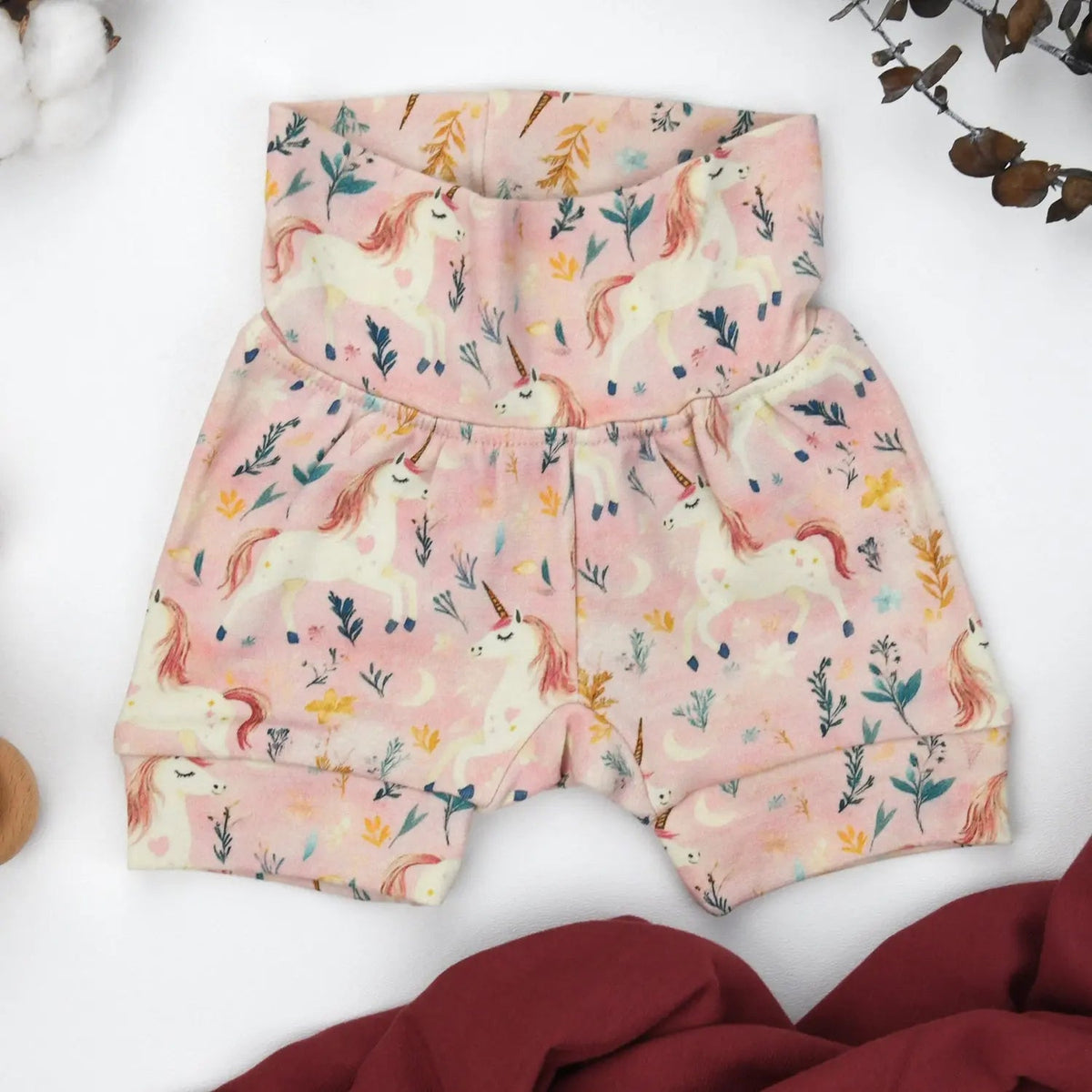 Earthy Organic Cotton High Waist Baby Shorts, Zara - 