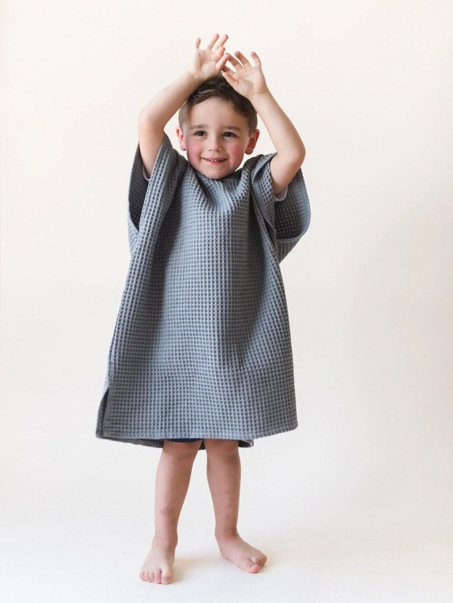 Little Joy Co. Organic Cotton Kids Waffle Beach Towel Poncho More Colors - Everetts Place Boutique - 