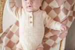 Harp Angel Boutique Organic Cotton Knit Bodysuit with Button Closures for Infants - 