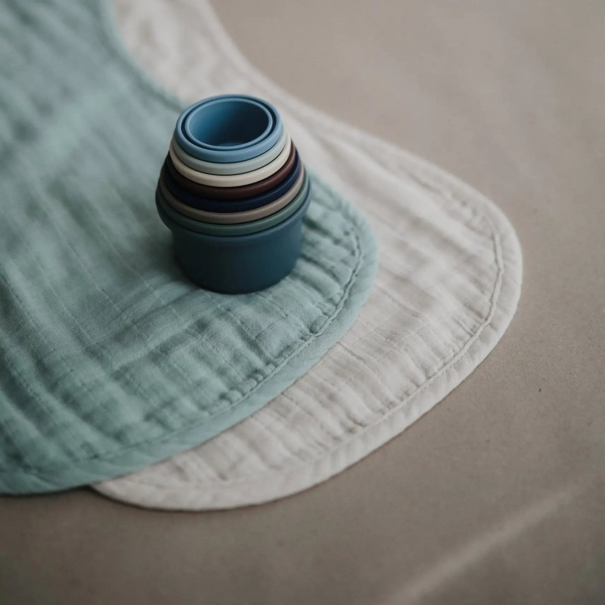 Mushie Organic Cotton Muslin Burp Cloth 2 Pack - Everetts Place Boutique - 