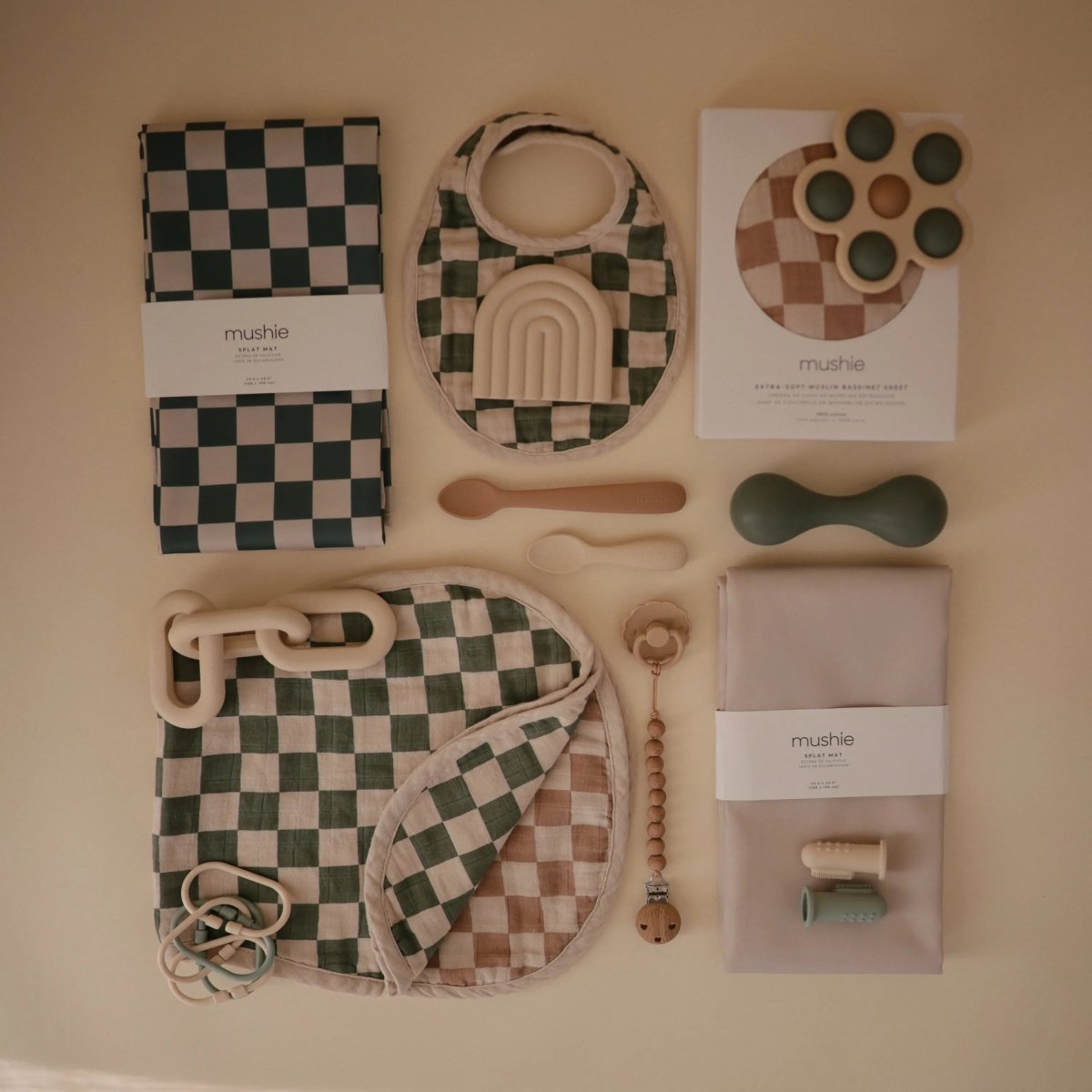 Mushie Organic Cotton Muslin Burp Cloth 2 Pack - Everetts Place Boutique - 