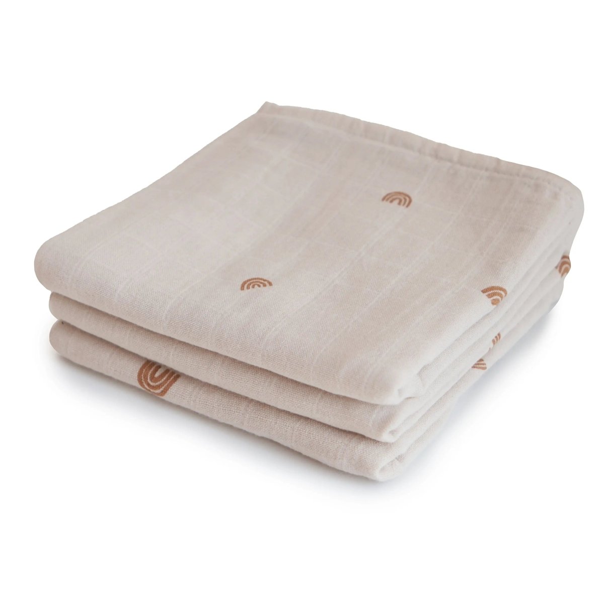 Mushie Organic Cotton Muslin Cloths 3 Pack Extra Soft Versatile Nursery Essentials - 
