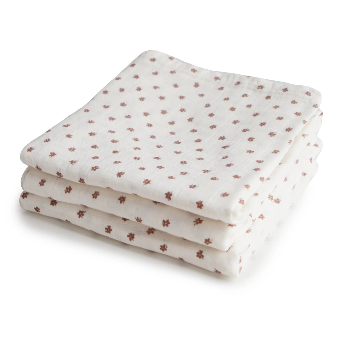 Mushie Organic Cotton Muslin Cloths 3 Pack Extra Soft Versatile Nursery Essentials - 
