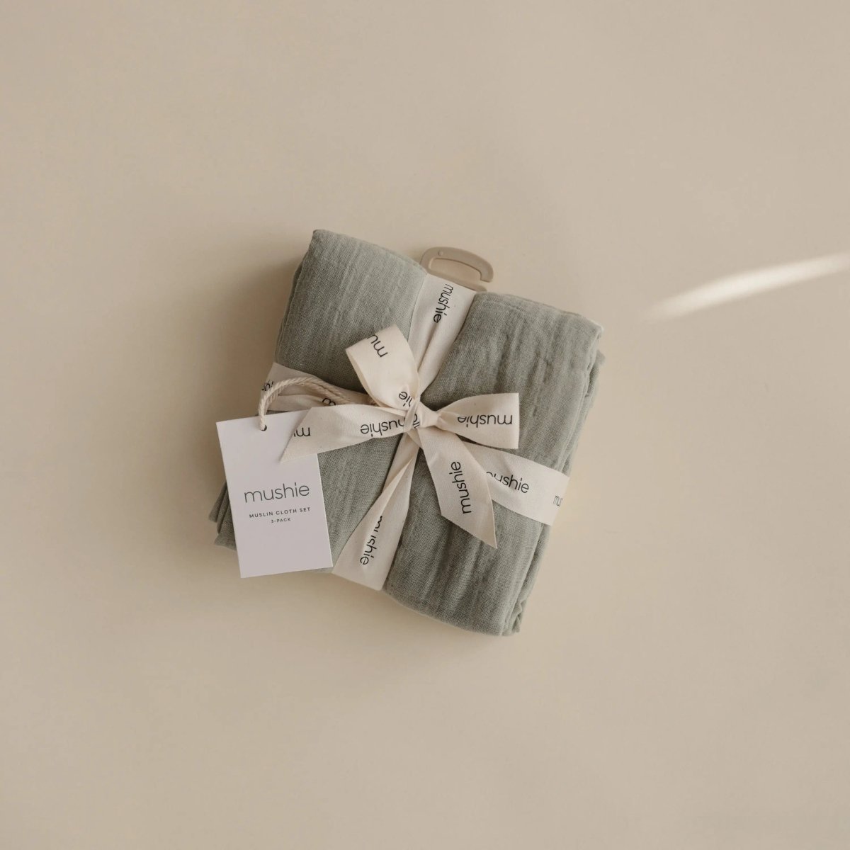 Mushie Organic Cotton Muslin Cloths 3 Pack Extra Soft Versatile Nursery Essentials - 