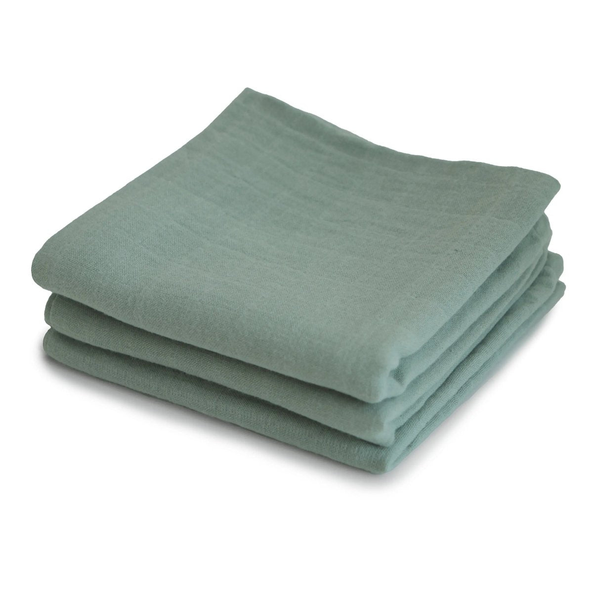 Mushie Organic Cotton Muslin Cloths 3 Pack Extra Soft Versatile Nursery Essentials - 