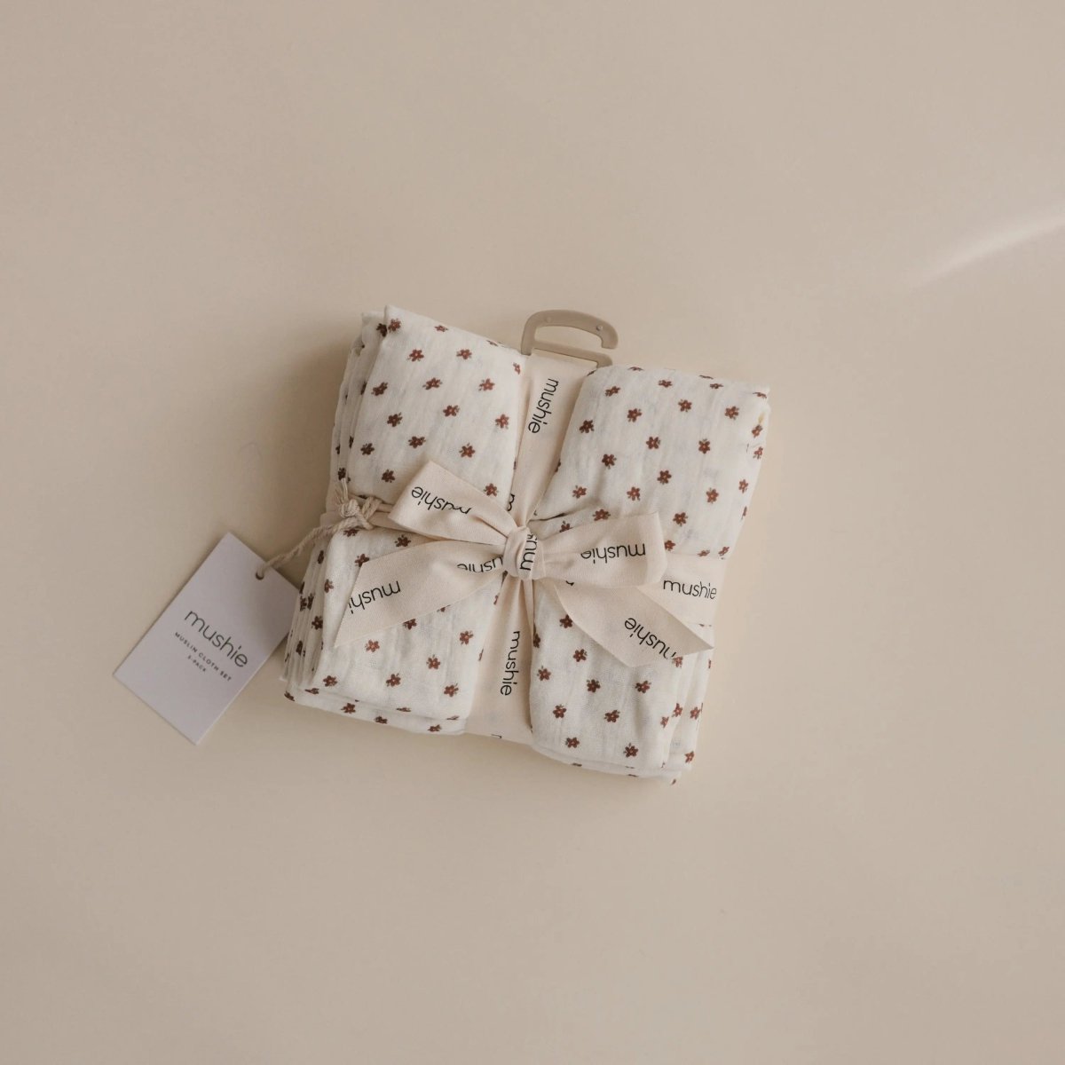 Mushie Organic Cotton Muslin Cloths 3 Pack Extra Soft Versatile Nursery Essentials - 