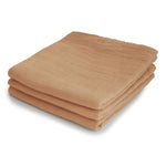 Mushie Organic Cotton Muslin Cloths 3 Pack Extra Soft Versatile Nursery Essentials - 