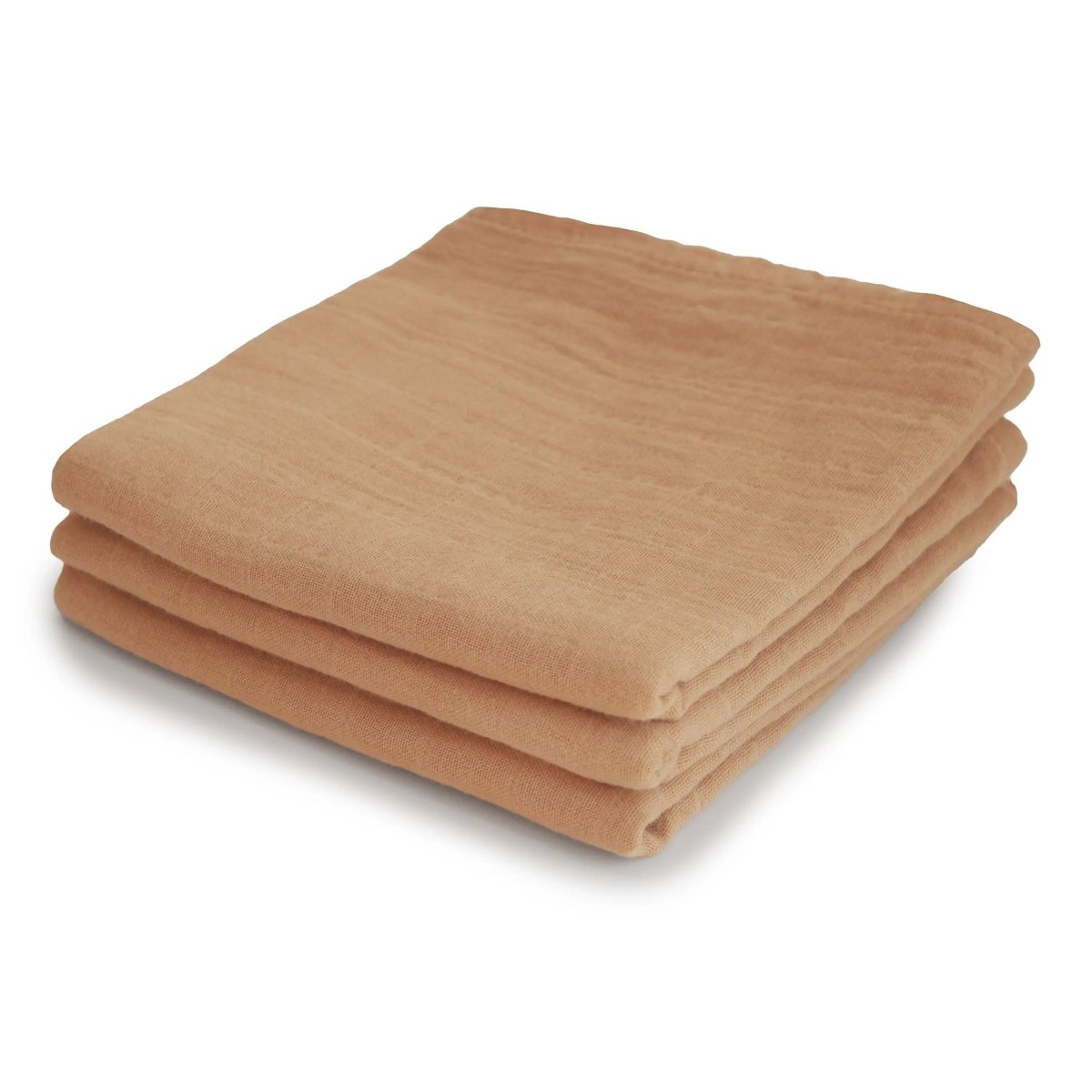 Mushie Organic Cotton Muslin Cloths 3 Pack Extra Soft Versatile Nursery Essentials - 