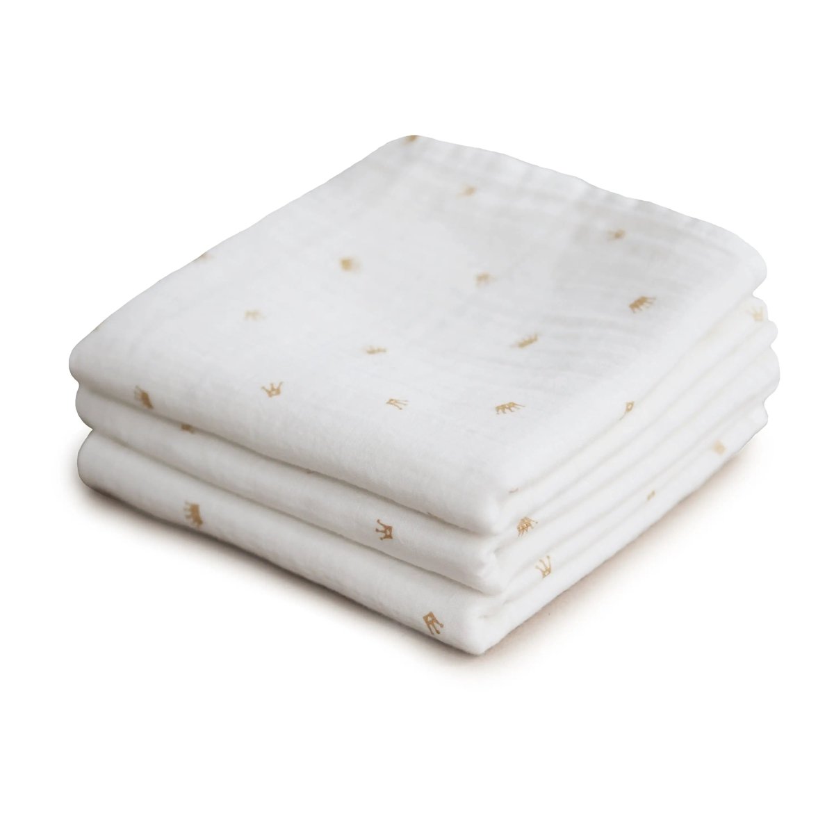 Mushie Organic Cotton Muslin Cloths 3 Pack Extra Soft Versatile Nursery Essentials - 