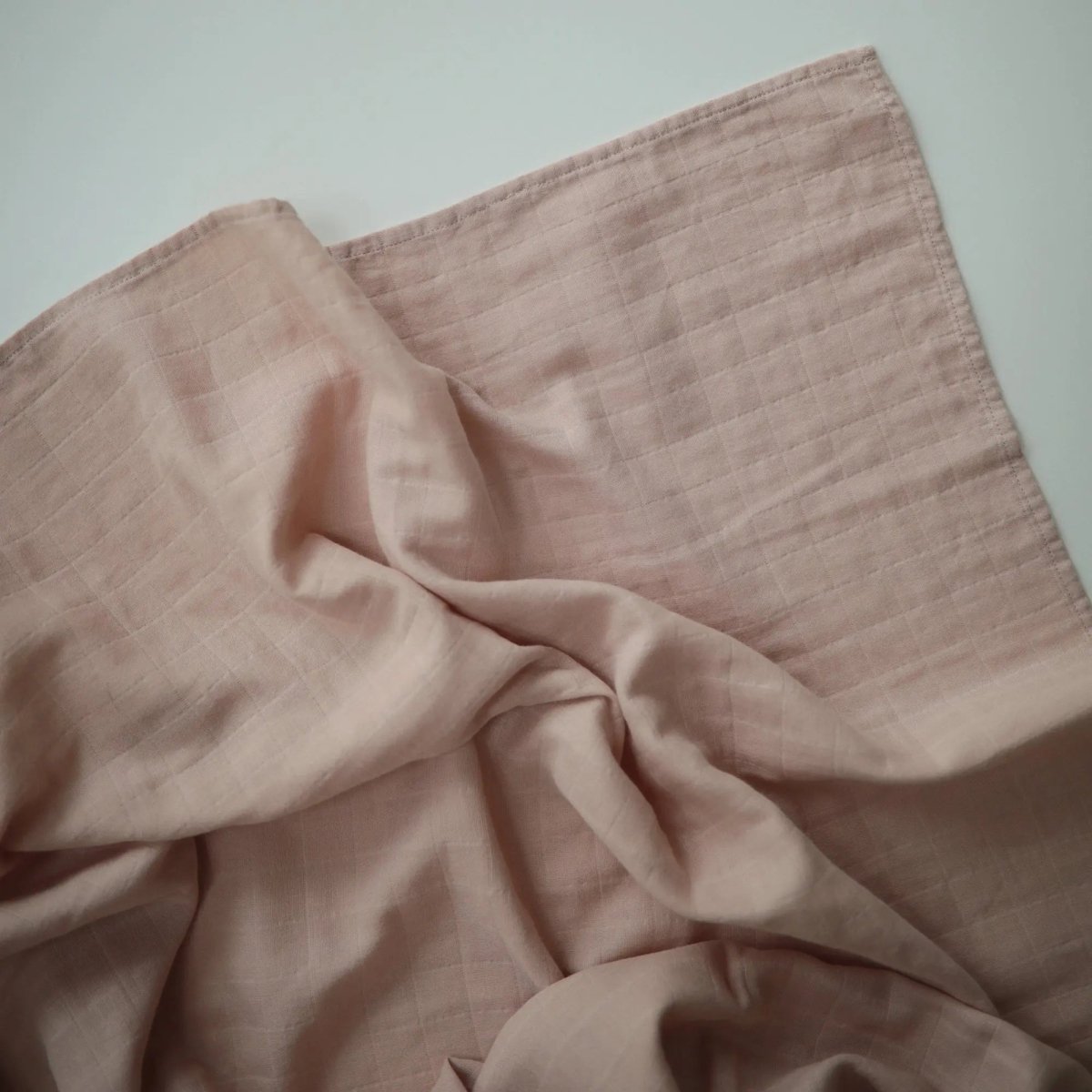 Mushie Organic Cotton Muslin Swaddle Blanket for Baby Cuddling and Nursing - 