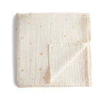Mushie Organic Cotton Muslin Swaddle Blanket for Baby Cuddling and Nursing - 