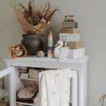 Mushie Organic Cotton Muslin Swaddle Blanket for Baby Cuddling and Nursing - 