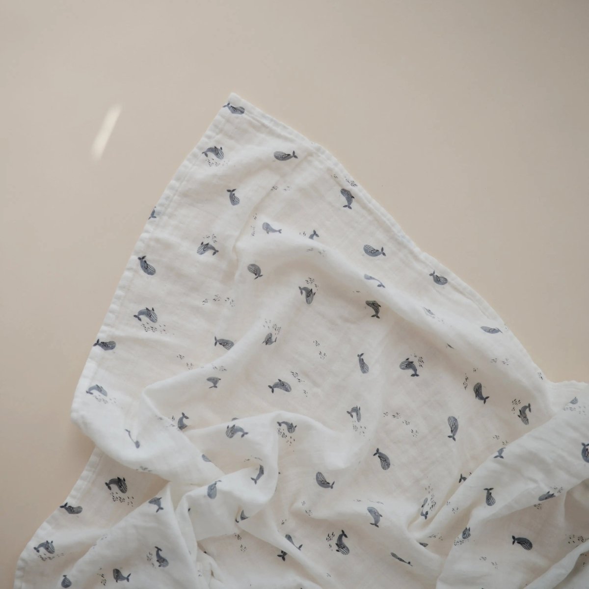 Mushie Organic Cotton Muslin Swaddle Blanket for Baby Cuddling and Nursing - 