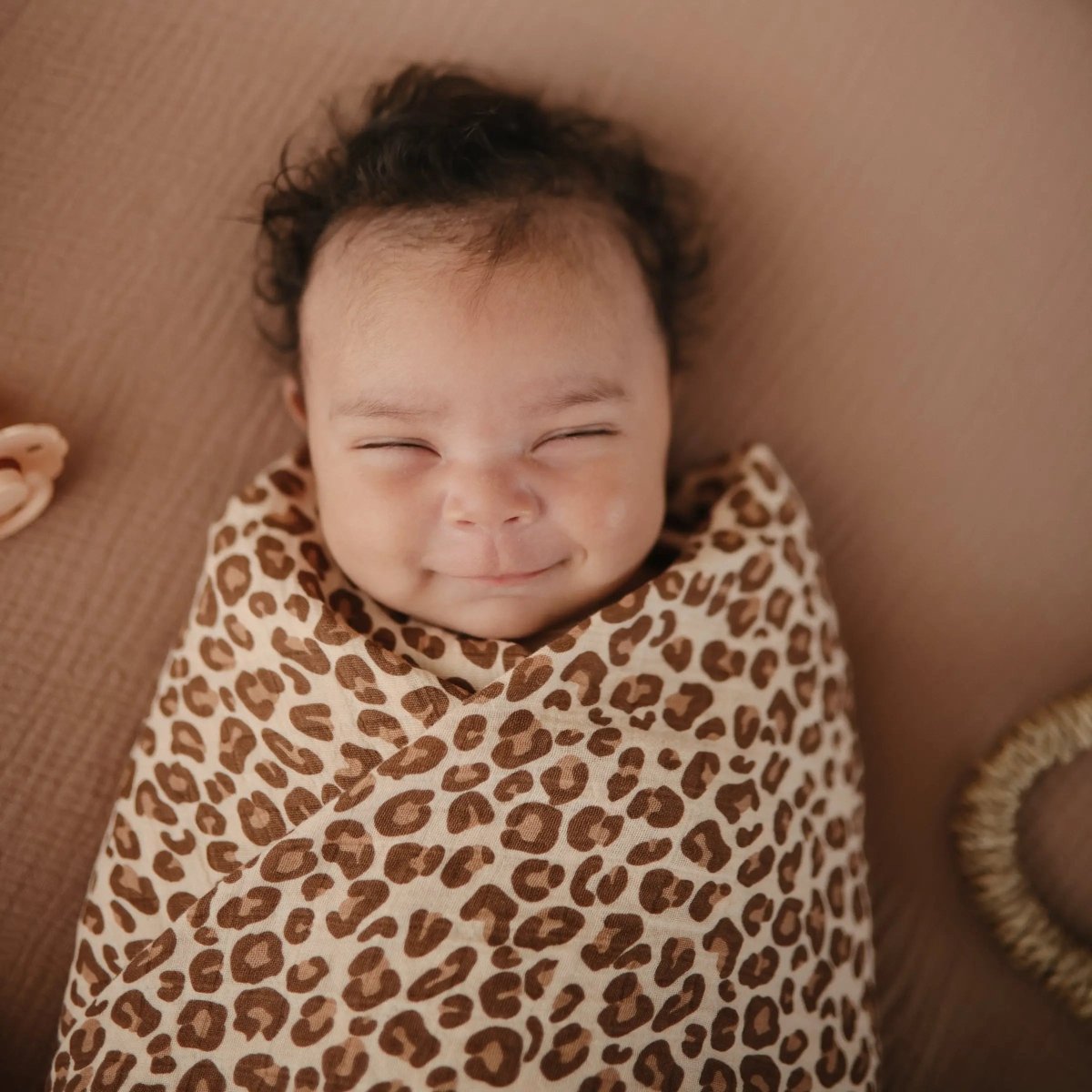 Mushie Organic Cotton Muslin Swaddle Blanket for Baby Cuddling and Nursing - 