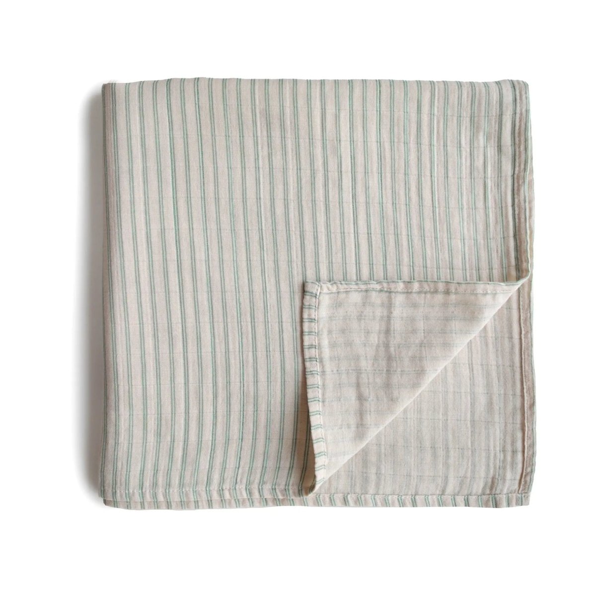 Mushie Organic Cotton Muslin Swaddle Blanket for Baby Cuddling and Nursing - 