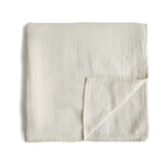 Mushie Organic Cotton Muslin Swaddle Blanket for Baby Cuddling and Nursing - 