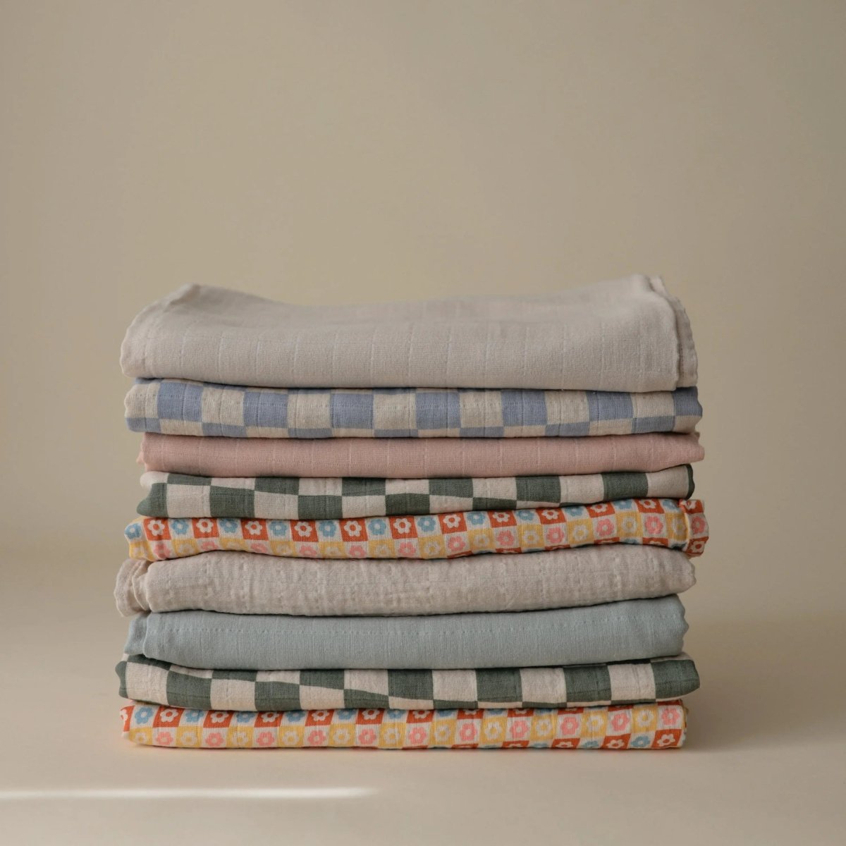 Mushie Organic Cotton Muslin Swaddle Blanket for Baby Cuddling and Nursing - 