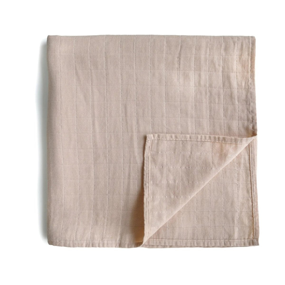 Mushie Organic Cotton Muslin Swaddle Blanket for Baby Cuddling and Nursing - 