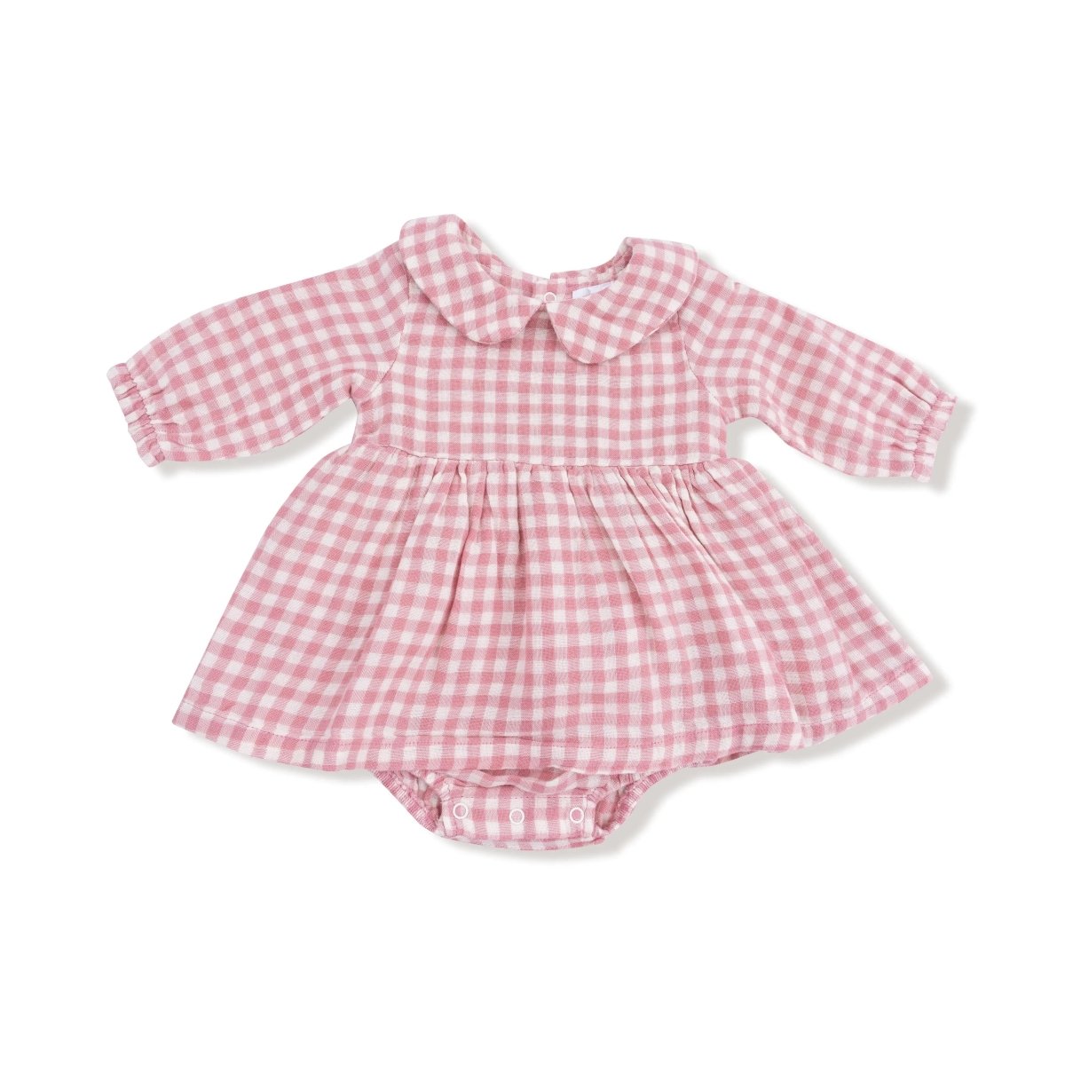 Angel Dear Organic Cotton Peter Pan Collar Bubble With Skirt For Girls - Everetts Place Boutique - 
