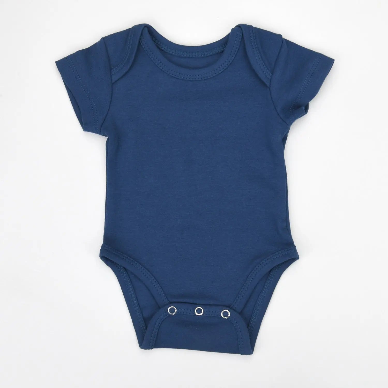 Earthy Organic Cotton Short Sleeve Baby Bodysuit, Glacier - 
