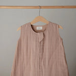 Organic Cotton Sleep Bag for Babies Lightweight Breathable Muslin Design with Two-Way Zipper Sleeveless Full Body Coverage -