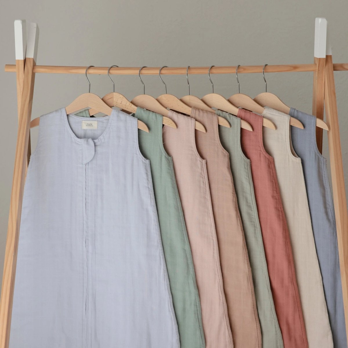 Organic Cotton Sleep Bag for Babies Lightweight Breathable Muslin Design with Two-Way Zipper Sleeveless Full Body Coverage -