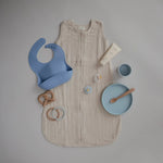 Organic Cotton Sleep Bag for Babies Lightweight Breathable Muslin Design with Two-Way Zipper Sleeveless Full Body Coverage -