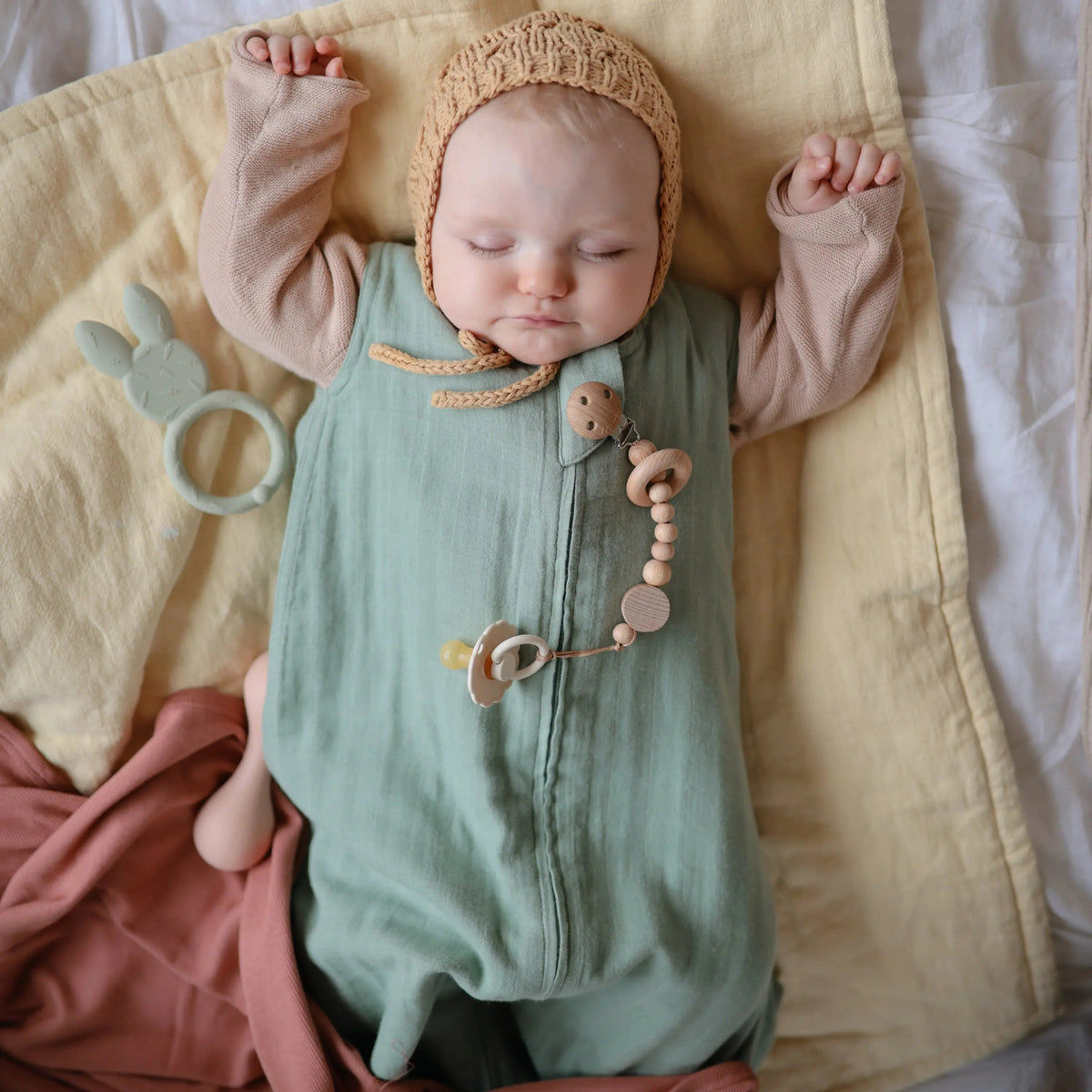 100% Organic Cotton Muslin Baby Sleep Bag for Comfortable Sleep -