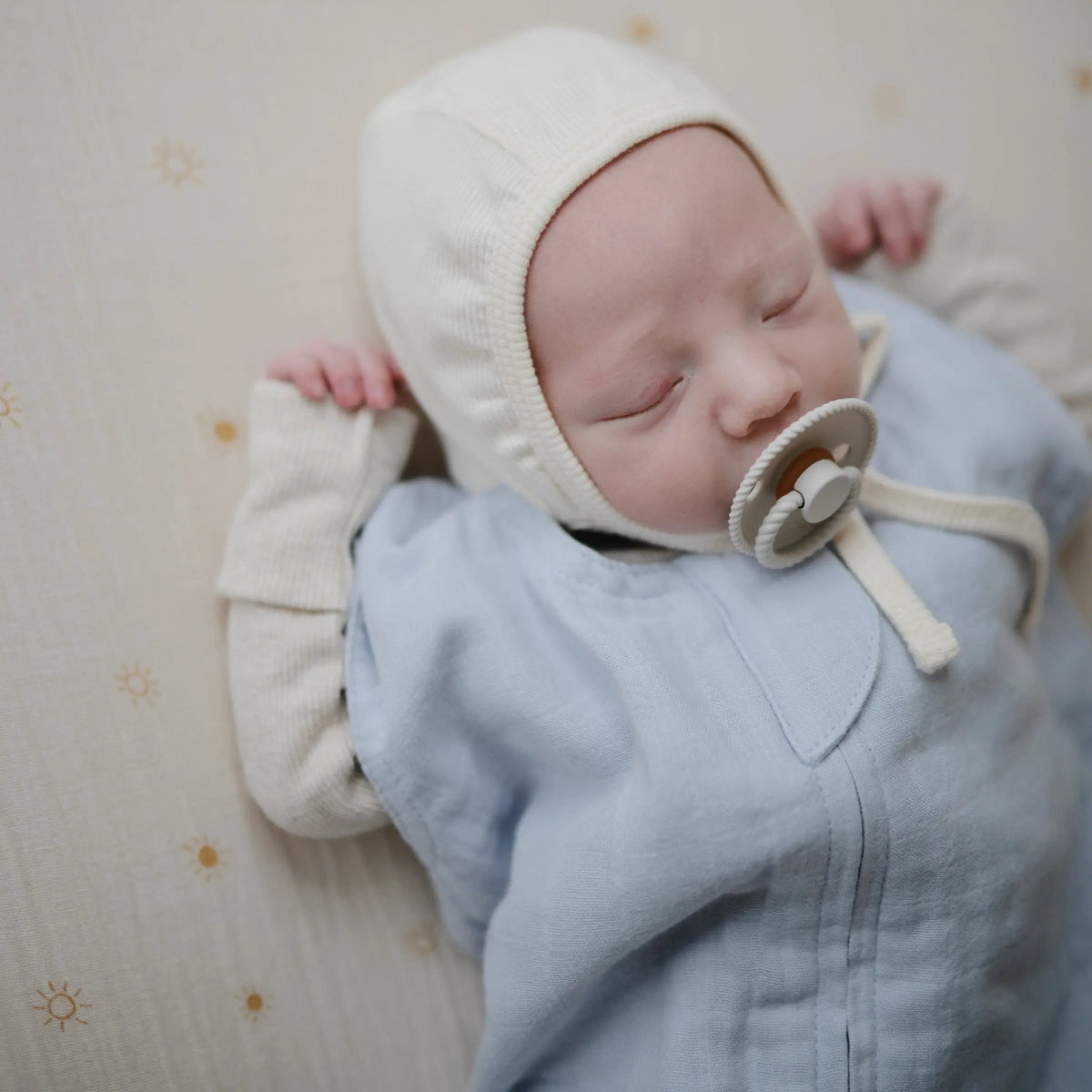 100% Organic Cotton Muslin Baby Sleep Bag for Comfortable Sleep -
