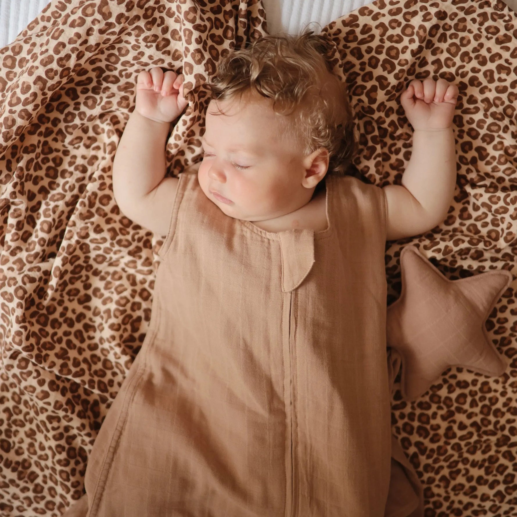 100% Organic Cotton Muslin Baby Sleep Bag for Comfortable Sleep -