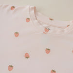 Little Joy Co. Organic Cotton Strawberry Print Shorts Set for Kids - Everetts Place Boutique - 