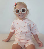 Organic Cotton Strawberry Print Shorts Set - Baby & Toddler Clothing, Child, Pink, Toddler, Brown hair | Everetts Place