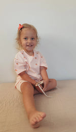 Little Joy Co. Organic Cotton Strawberry Print Shorts Set - 