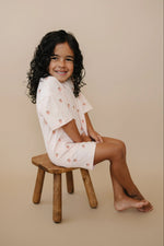 Little Joy Co. Organic Cotton Strawberry Print Shorts Set - 