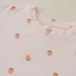 Little Joy Co. Organic Cotton Strawberry Print Shorts Set - 