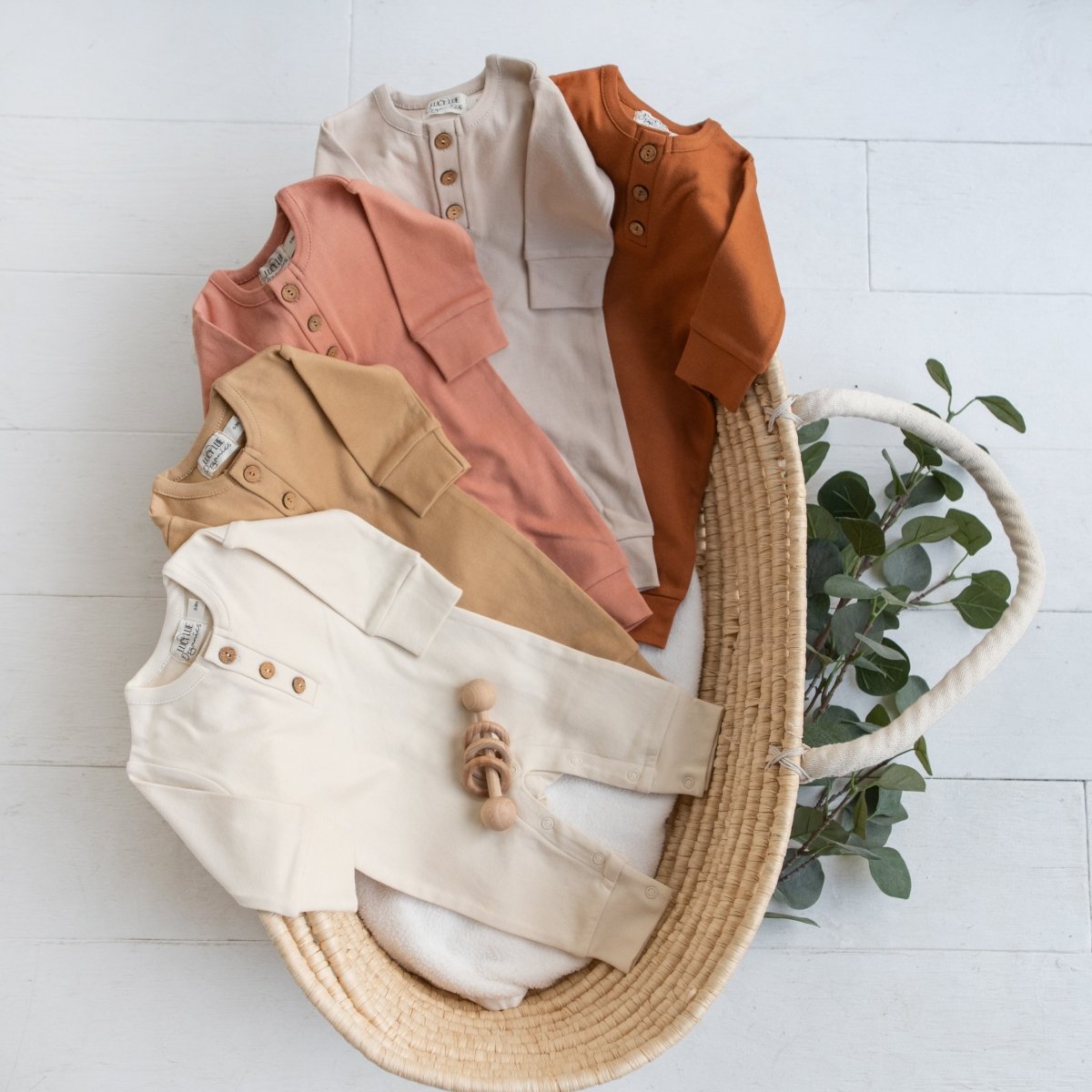 LUCY LUE ORGANICS Organic Coverall Romper| Shell (12 - 18m only) - Everetts Place Boutique - 